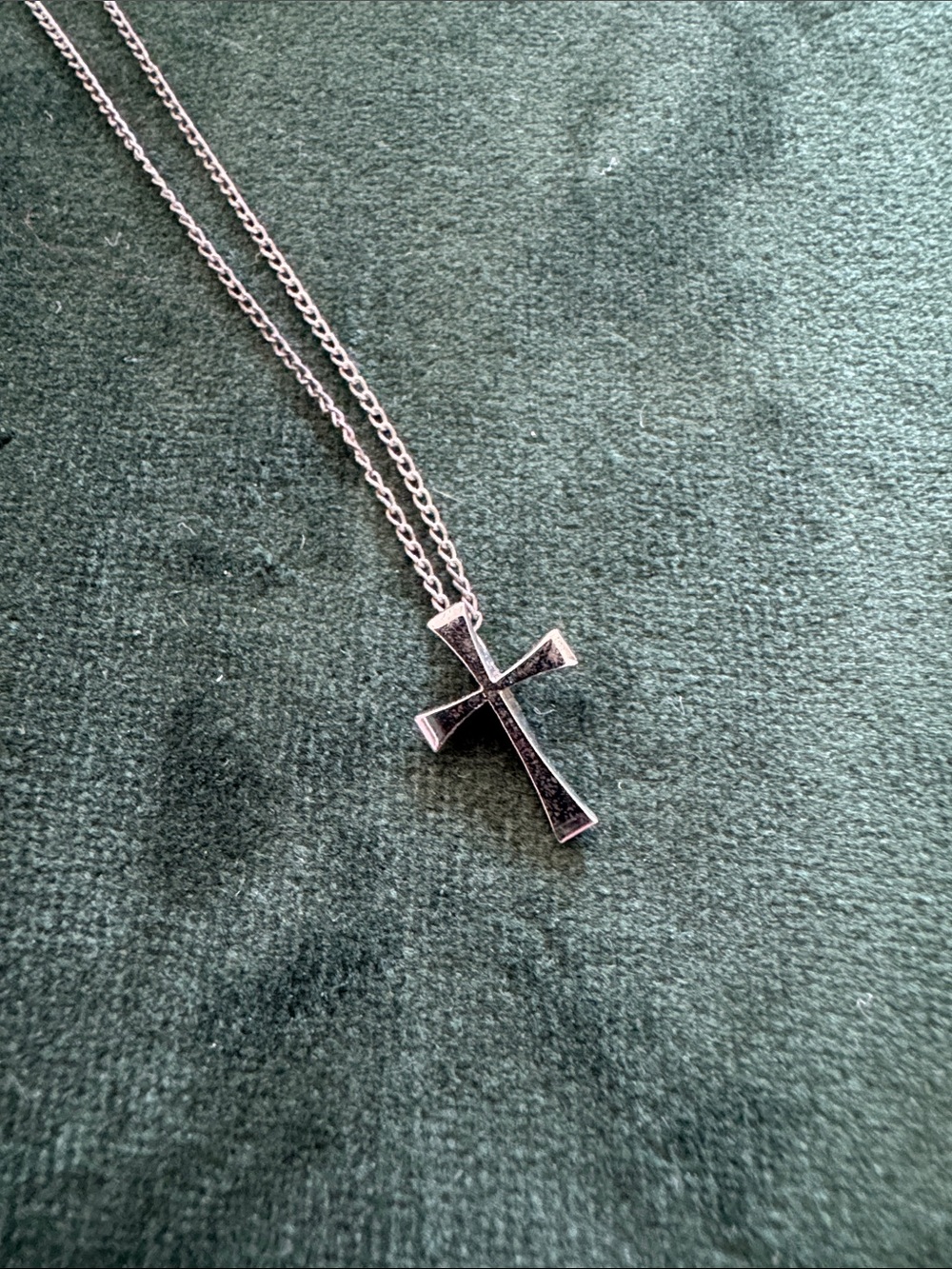 Sterling Silver Cross Pendant Necklace - Silver